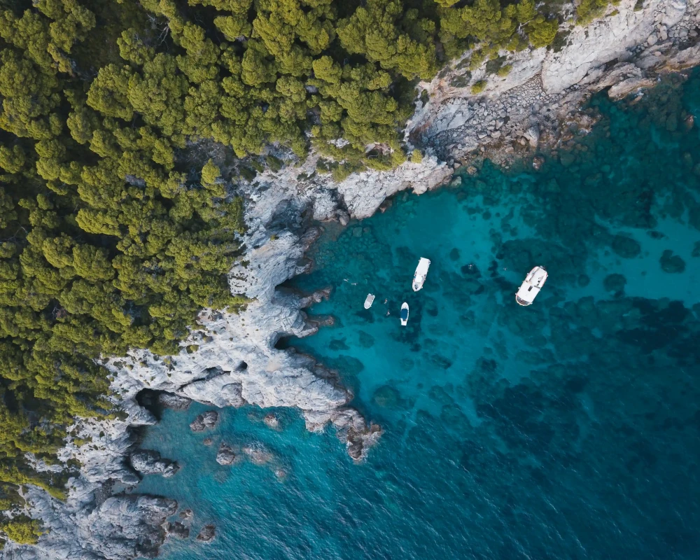 Dalmatia coast from the birds eye view